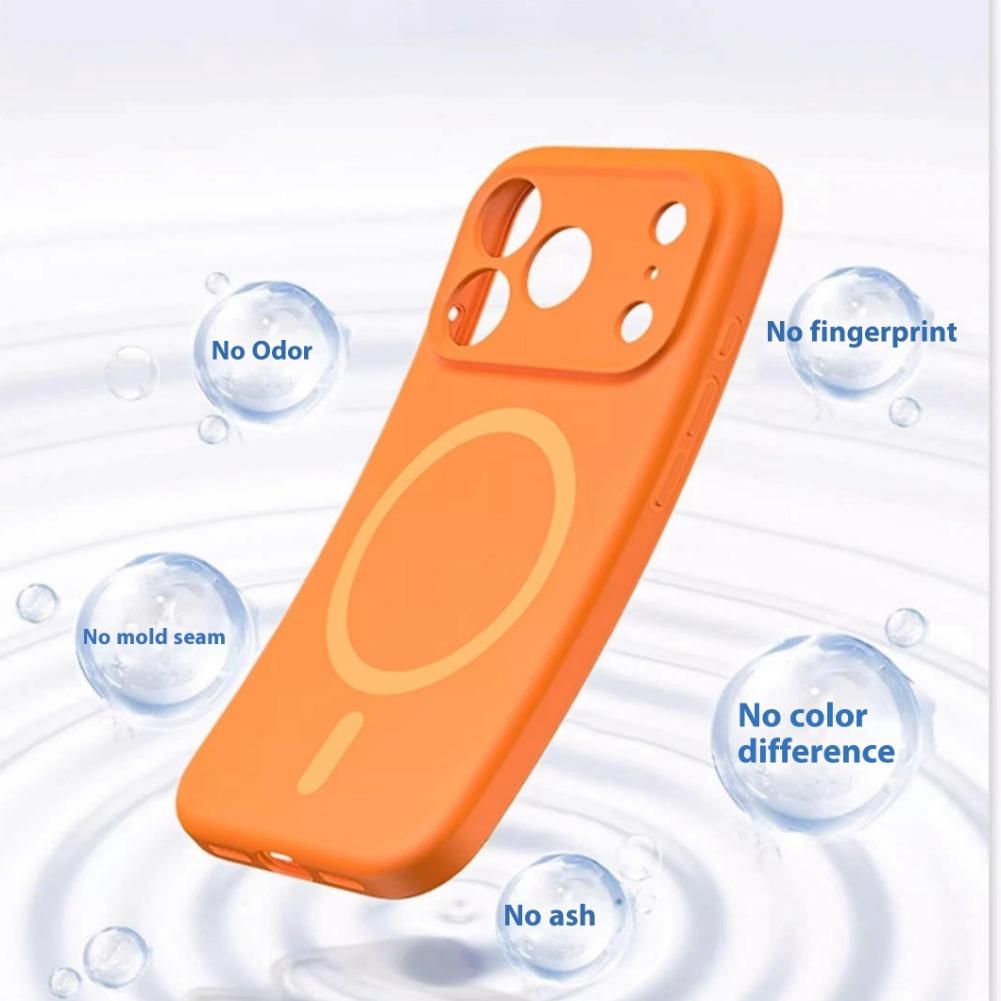For iPhone 17 Pro Max Wireless Charging for Magsafe Case for iPhone 16 15 14 12 13 Pro Max Plus 17 Air Liquid Silicon Soft Cover