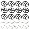 Pack of 24 Car Seat Cover Plum Plate Metal Hooks Car Seat Cover Chuck Locking Clip for Reinforce Cushions Quick Install