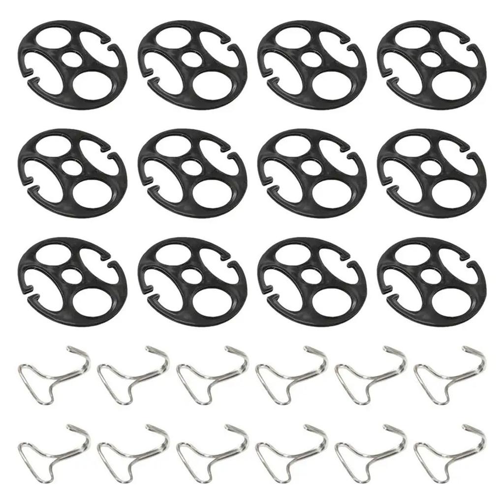 Pack of 24 Car Seat Cover Plum Plate Metal Hooks Car Seat Cover Chuck Locking Clip for Reinforce Cushions Quick Install