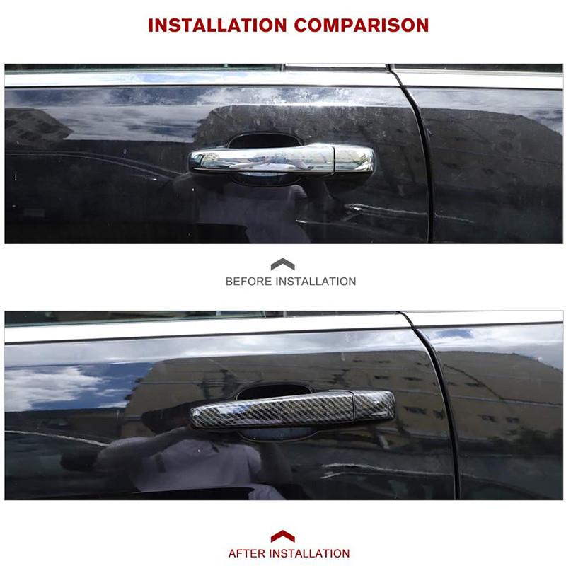 Carbon Fiber Door Handle Cover for Dodge Magnum 2005 2006 2007 2008 Car External Accessories Gadget Decoration Styling Stickers