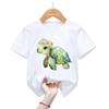 Kawaii Sea Turtle Print Tshirt For Girls/Boys Cool Kids Clothes Harajuku Shirt Lovely Children Clothing Summer Fashion T-Shirt