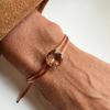 Personalized Bracelet Fashion Color Zircon Pendant Color Woven Rope Bracelet Electroplated Gold Color Retention