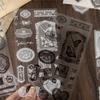 2sheets Pixel Rose Notebook Series Retro Lace Collage Material PET Die Cut Stickers DIY Diary Scrapbook Aesthetic Sticker