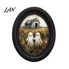 Ghost Oil Painting Print Halloween Wall Art, Cute Table Sign, Vintage Oval Framed Decor Picture, Decorative Art for Mantel Living Room Bedroom
