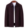 Men's Middle-Aged Autumn/Winter Thick Wool Business Casual Jacket - Plus Size Dad's Outerwear