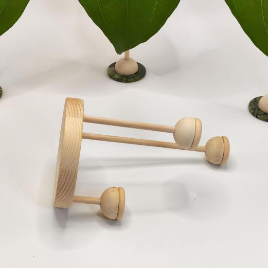 1 Set Wooden Baseball Display Stand 3 Balls Show Holder Multifunction Tennis Golf Sports Balls Base Desktop Rack Baseball Enthusiast Gift