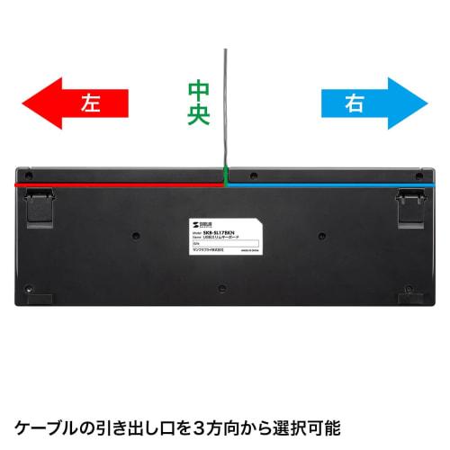 Sanwa Supply USB Slim Keyboard with Pantograph Numeric Keypad Black SKB-SL17BKN
