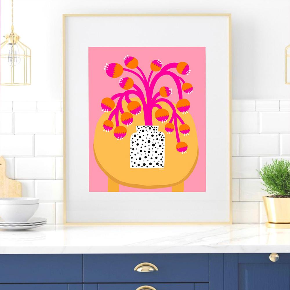 Flower Plants Nordic Posters And Print Be a Kind Human Girl Wall Art Canvas Painting Home Decor Pictures For Living Room Bedroom No Frame