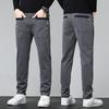 Autumn and Winter Plus Velvet Thick Cotton Elastic Casual Pants Men's Fashion Multi-bag Tooling Straight Trousers