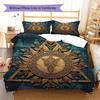 Embossedtotem Pattern Bedding Quilt Set Quilt Cover Pillowcase Home Decoration Birthday Gift (1 * duvet cover + 2 * pillowcase, without core)