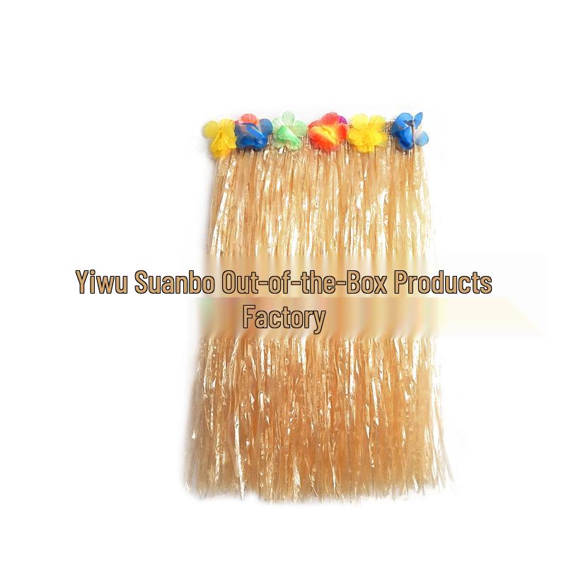 Children's Hawaiian Hula Skirt & Lei Set - Perfect for Performances, Weddings, Parties, and Costumes.