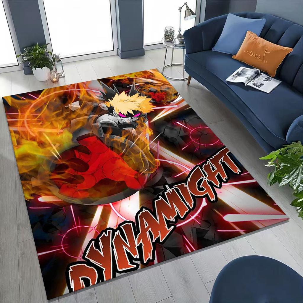 Anime My Hero Academia Deku Katsuki Kreslený koberec do ložnice obývacího pokoje na pohovku domů rohožka dekorace, dětská protiskluzová podložka na hraní