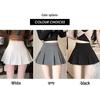Women's Black High Waist Pleated A-Line Midi Skirt - Summer Casual