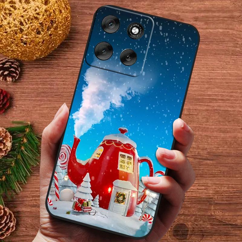 Christmas Painted Cover For Motorola Moto G56 G86 G24 Power G05 G54 G34 G14 G15 G35 G55 G75 Case Silicone Soft Funda Phone Cover