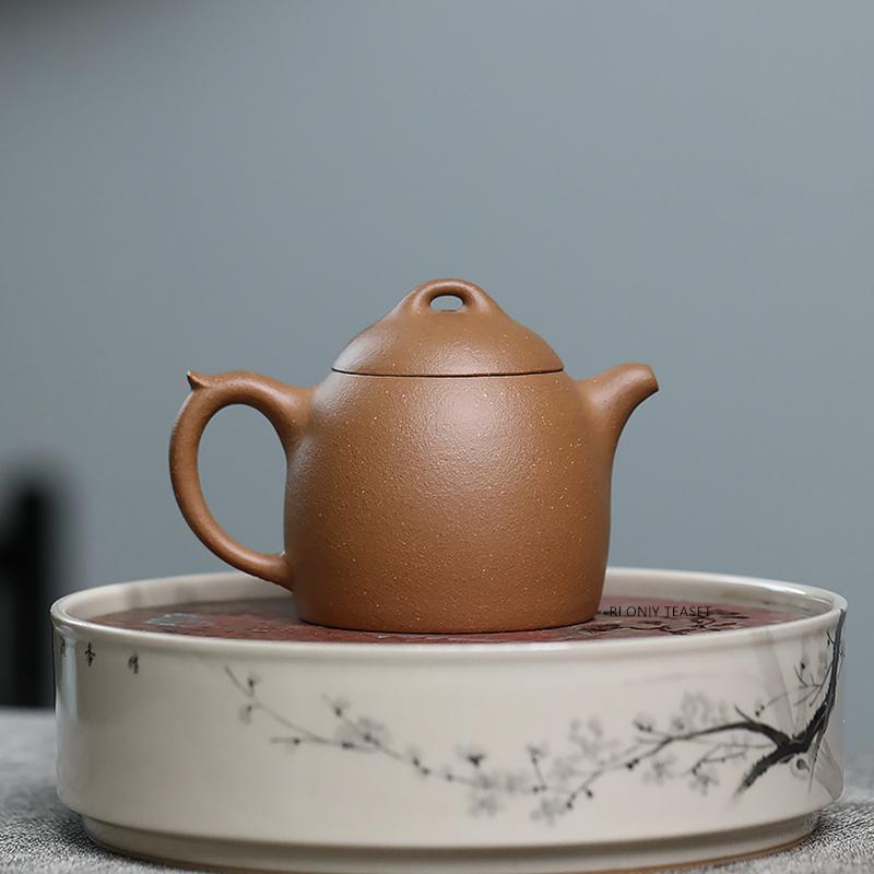 130ml Yixing Purple Clay Teapot Famous Handmade Tea Pot Raw Ore Section Mud Kettle Chinese Zisha Teaware Tea Ceremony Gifts