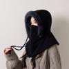 Winter Cycling Windproof Lei Feng Hat Cold Warm Hat Women's Scarf Integrated Pullover Hat Simple Head Hat