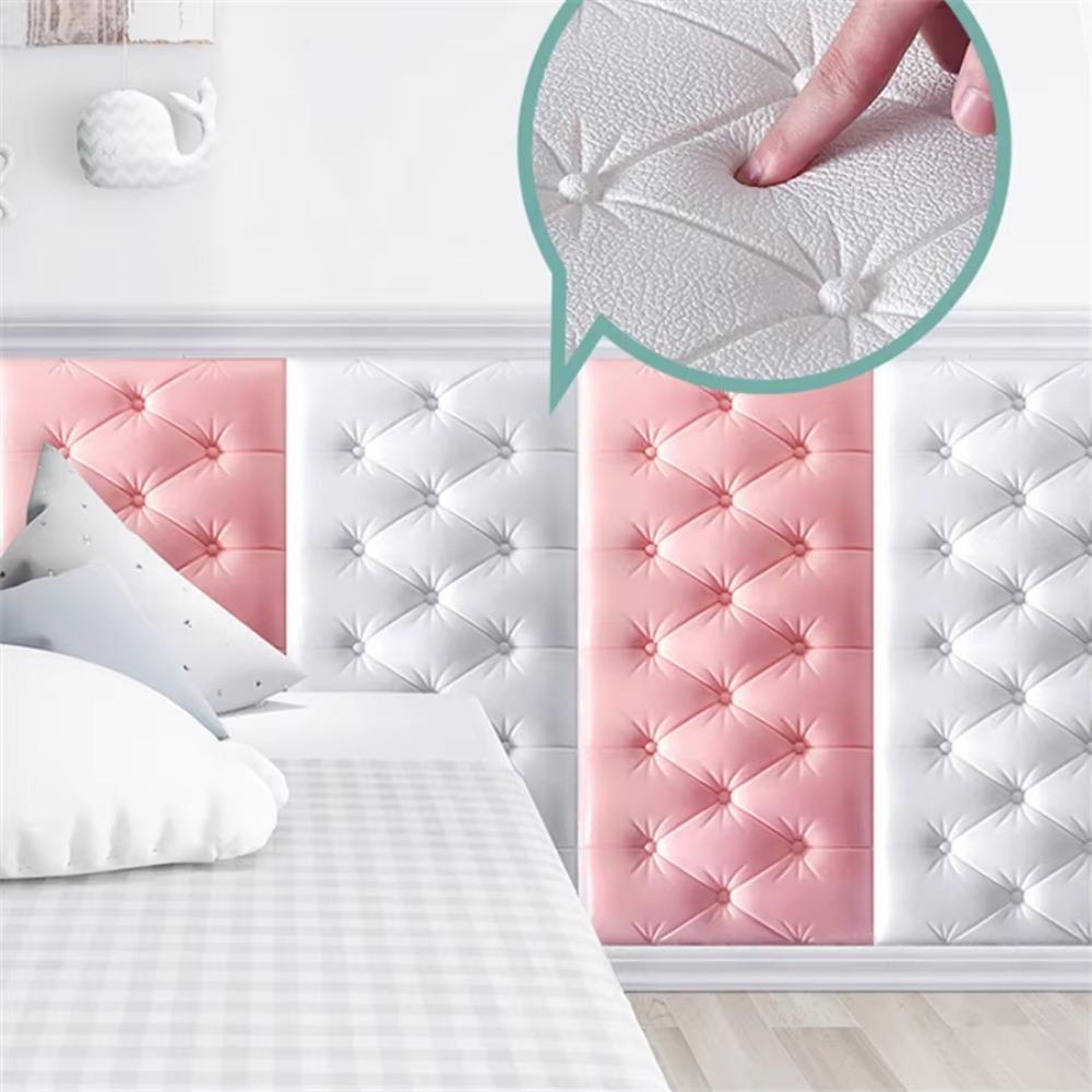 Soft 3D Foam Wallpaper 0.7cm Thick Foam Self-adhesive Foam Adhesive Wallpaper Waterproof Anti Collision Wall Stickers