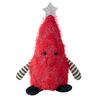 Light-up Plush Christmas Tree Doll Decoration Stuffed Fluffy Xmas Tree Shaped Gnome Elf Ornament with Glitter Star Topper for Hotel Mall Window Decor