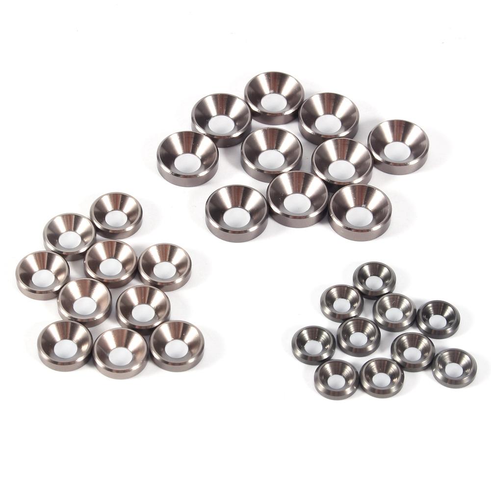 

10 шт. M5 Анодированные шайбы с потайной головкой Прокладка Алюминиевый сплав Титаново-серый