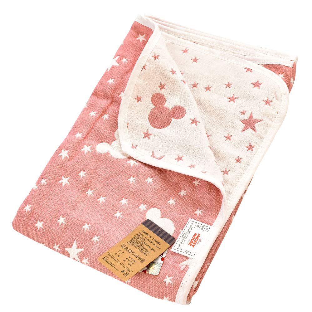 Cotton Gauze Blanket Gauze That Gets Softer and Fluffier with Each Gauze Single Mickey Mouse Soft and Perfect for All Inner Baby Gauze 100% [6-Layer