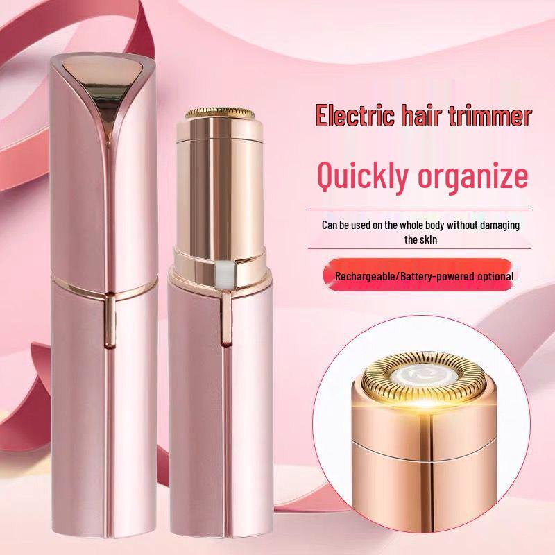 Women's Electric Lipstick Shaver & Eyebrow Trimmer - Facial & Pubic Hair Epilator