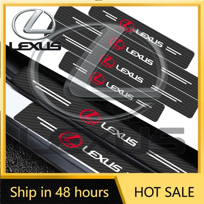 2026 Hot Interior Stickers For Lexus CT200h ES250 ES300h NX300h RX350 450 Car Carbon Fiber Door Sill Anti-Scratch Protector Stri