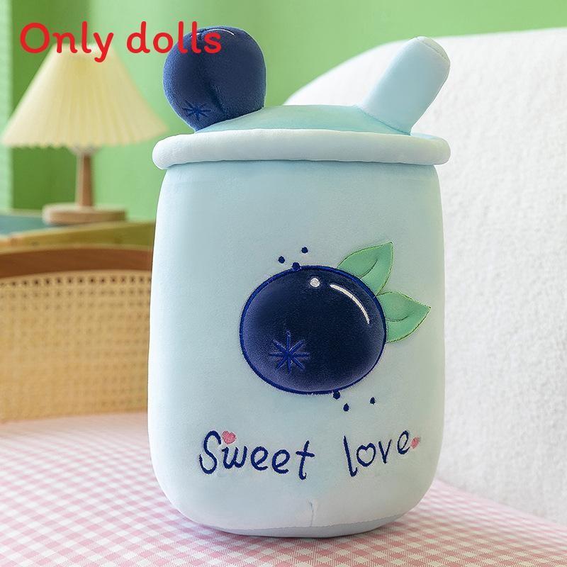 

Milk Fruit Cuter Tea Cup Plush Toy Watermelon Peach Modeling Surface Kids For 24cm синий