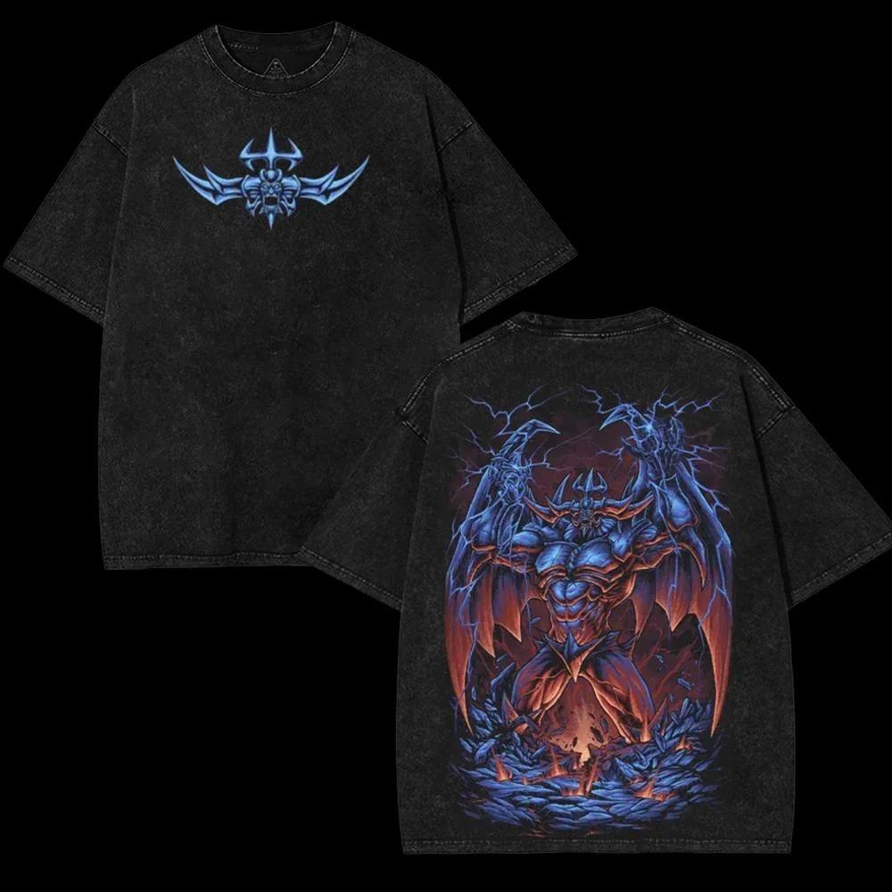 

Yu-Gi-Oh! Dark Magician Girl Vintage Acid Wash Double-Sided Graphic Oversized Black T-Shirt | Anime/TCG Fan Streetwear Merch Tee XXL чорний