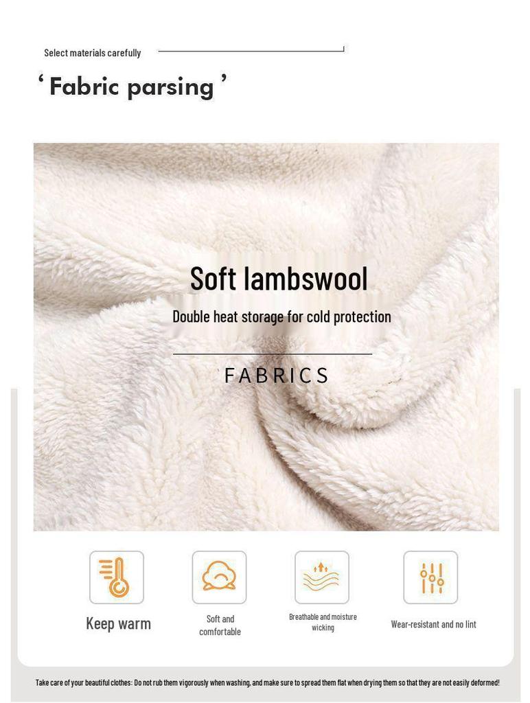 Stylish Double-Sided Coral Fleece Alpaca Wool Hoodie Jacket for Autumn/Winter