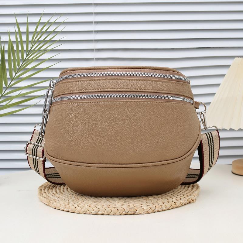 

Crossbody bag women s bag new popular fashion shoulder bag trendy wide shoulder strap bag абрикосовый