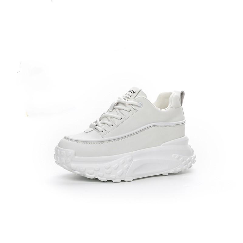 Fashion Hot quality 7cm Genuine Leather Platform Wedge Women Spring Well-fitting Autumn New Chunky Sneakers Shoes Breathable Comfortable
