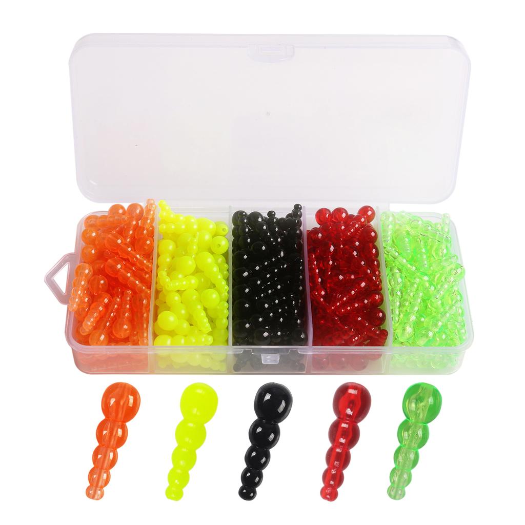 250Pcs Fishing Inline Spinner Rig Lures Making Supply Trout Fishing Beads Lures Tackle Stacked Fishing Beads Set