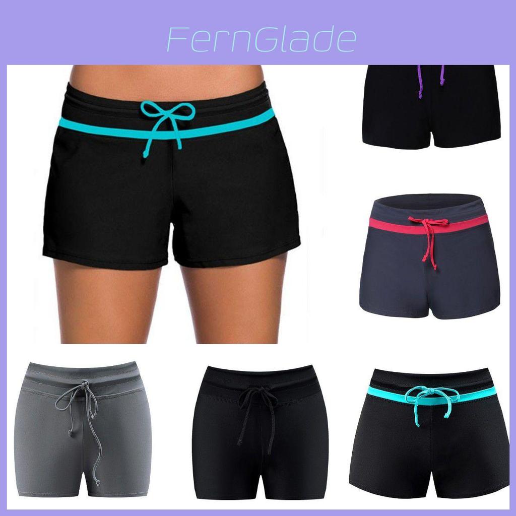 Plus Size Square Swim Shorts For Women Conservative Frenulum Design With Large Size And Good Elasticity