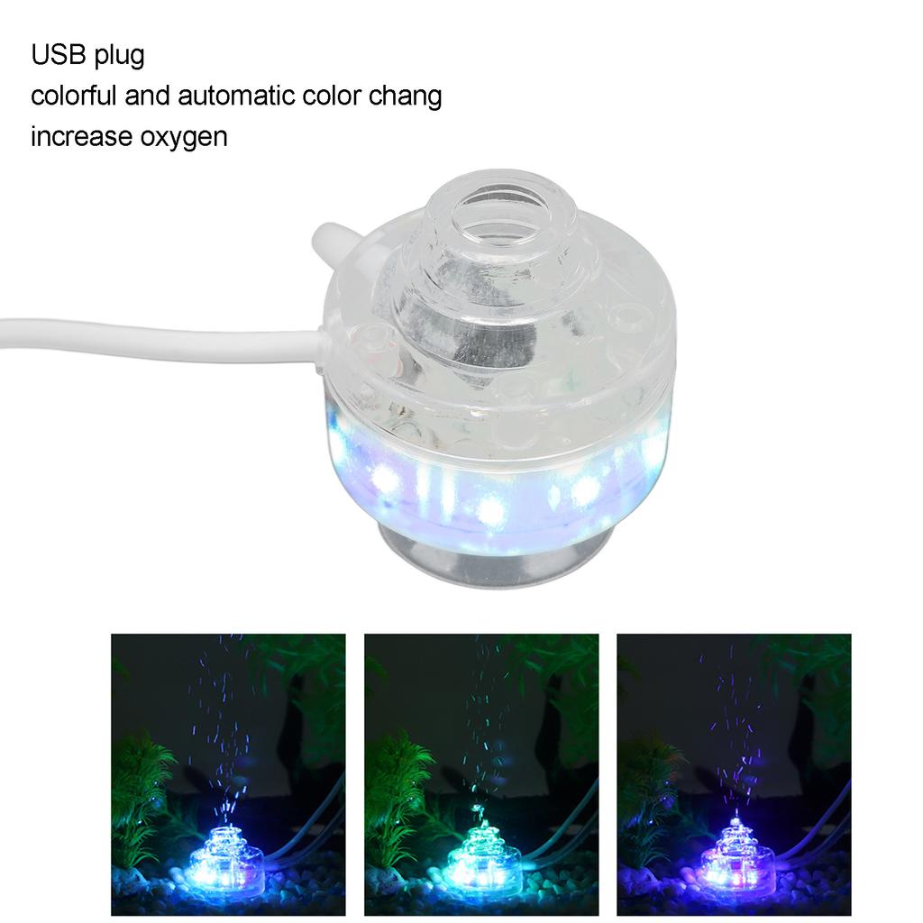 Submersible LED Pool Lights Colorful Waterproof   Fish   Bubble Light, USB Plug with Unique Design, High Quality Material for Pond Fountain