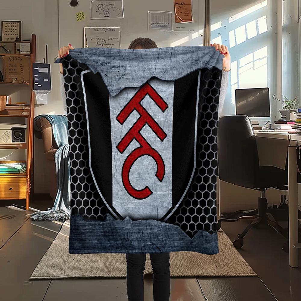 Fulham FC Pattern Flannel Blanket, High Quality Comfortable for All Seasons, Home Decor, Warmth and Comfort, Perfect for Gifts.