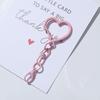 Zinc Alloy Heart & Perler Bead Ornament Keychain Accessory