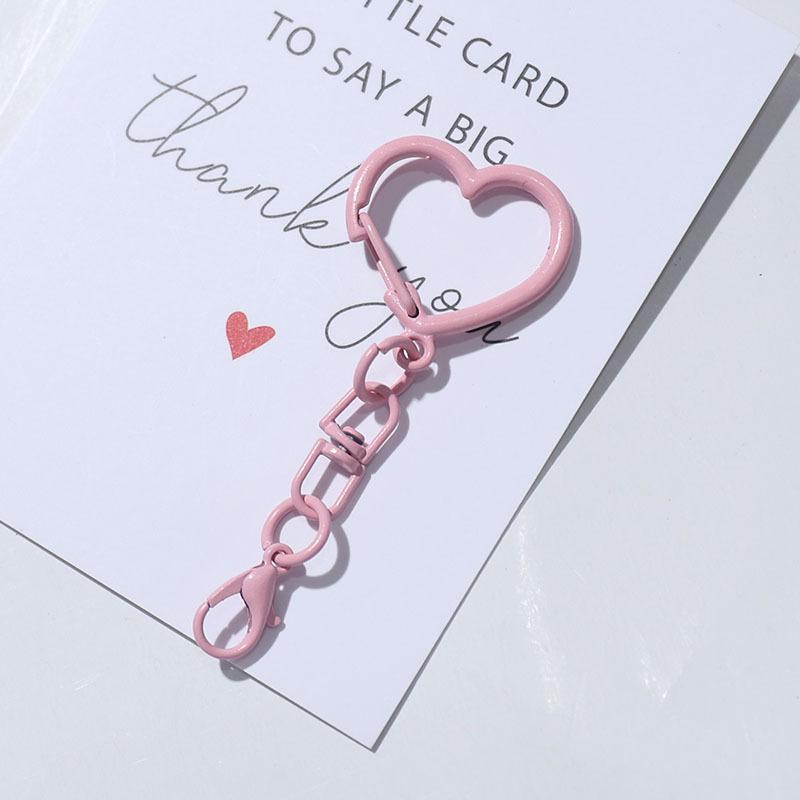 Zinc Alloy Heart & Perler Bead Ornament Keychain Accessory