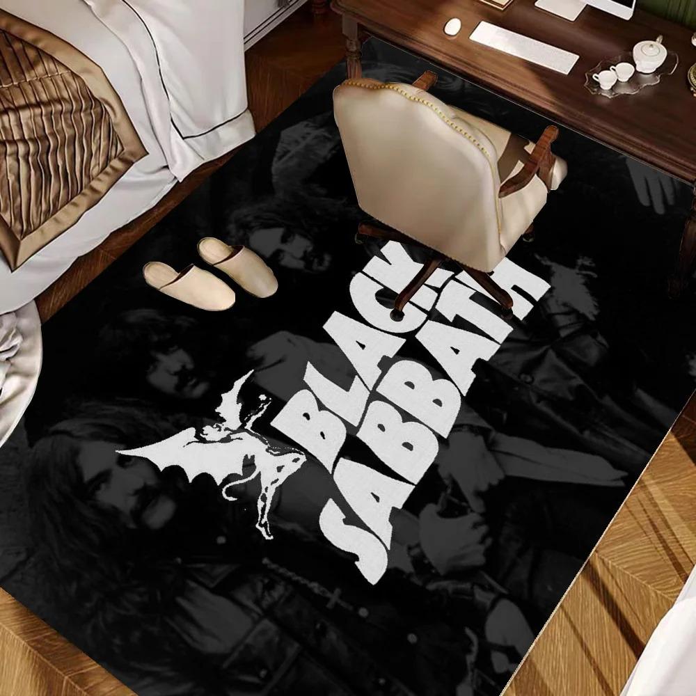 Dark Carpet Black Rock Music S-Sabbaths Kitchen Mat Kids Room Bedroom Decoration Balcony Anti-Slip Doormat Living Room