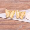 New Design Hot Sale Fashion Luxury 9 Colors Shell Boho Butterfly Stud Earrings for Women Lucky Romantic Anniversary Jewelry
