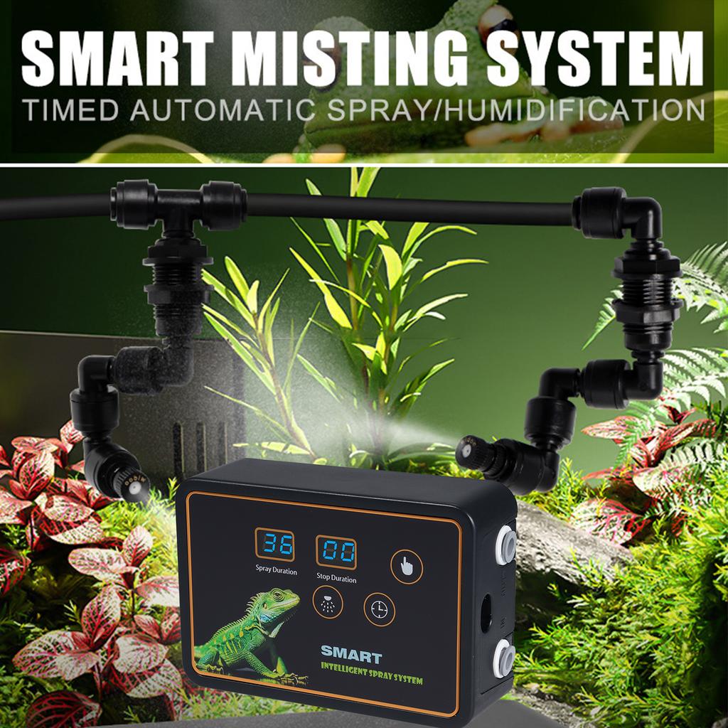 Reptile Smart Misting System Intelligent Spray System 2pcs Spray Nozzles 360  Degrees  Adjustment Hook Timed Spray for