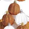 12pcs Plastic Pumpkin Hanging Ornaments Shining Thanksgiving Festival Decorative  Home Decoration