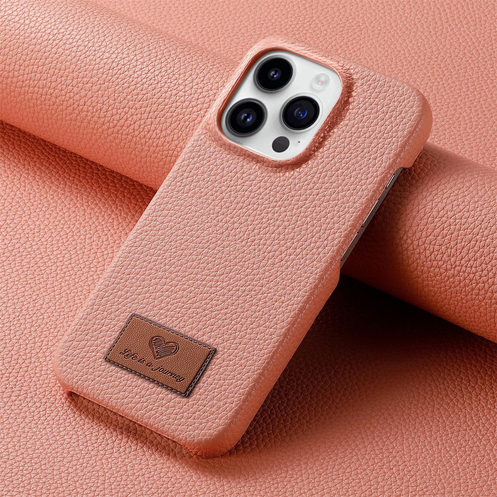 

Індивідуальний логотип підходить для чохла для мобільного телефону Apple 15Pro Max, захисного чохла IPhone14 з малюнком Lychee 13/12 Oil Edge. iPhone 7/8/SE 2020/SE3 рожевий