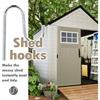 10 Pcs Shed Hooks, Long Shed Hooks for Tools Shovels Rakes Storage, Shed Accessories for Hanging Heavy Duty Individual