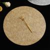 Light luxury simple embossed pattern leather placemat household heat insulation mat leather waterproof and oil-proof dining table mat anti-scalding
