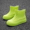 Fashion New Women's Rain Boots Rubber Shoes Non-Slip Waterproof Shoes Outdoor Wear-Resistant Kitchen Work Waterproof Fashion Boots