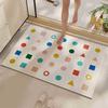 Small Fresh Diatom Mud Floor Mat, Non-Slip, Wear-Resistant, Dirt-Resistant And Easy To Take Care Of, Foot Mat, Household Bathroom Water-Absorbing