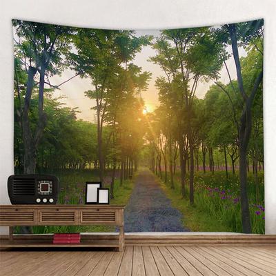 Wald-Wandteppich, Heim-Wandbild, Naturlandschaft, Ästhetische Raumdekoration Wandbehang, Hintergrundtuch, Bettlaken, Picknickdecke
