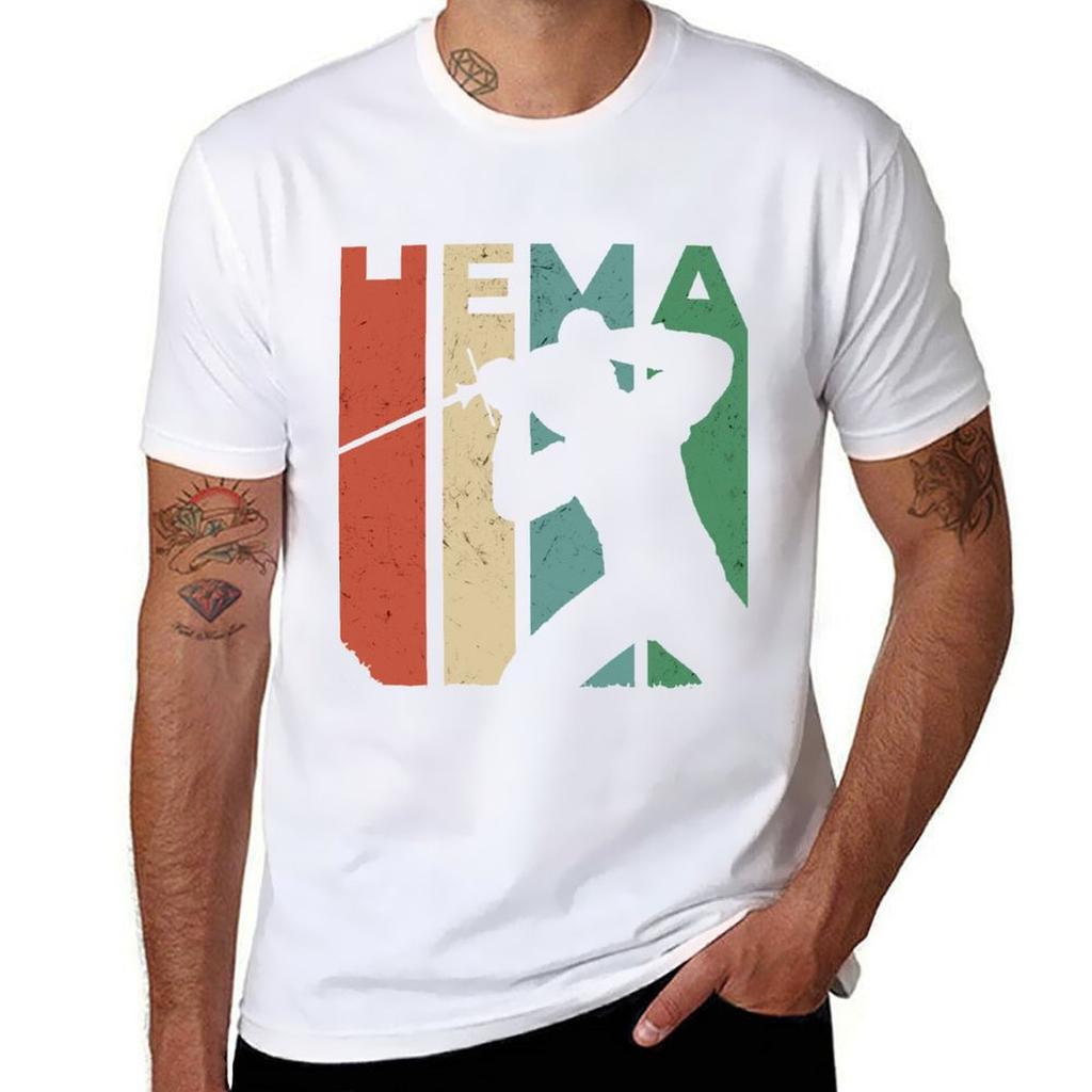 HEMA / Historisches Fechten Design T-Shirt Jungen Weiß Schnelltrocknend Jungen Tierdruck Schwarze T-Shirts für Männer