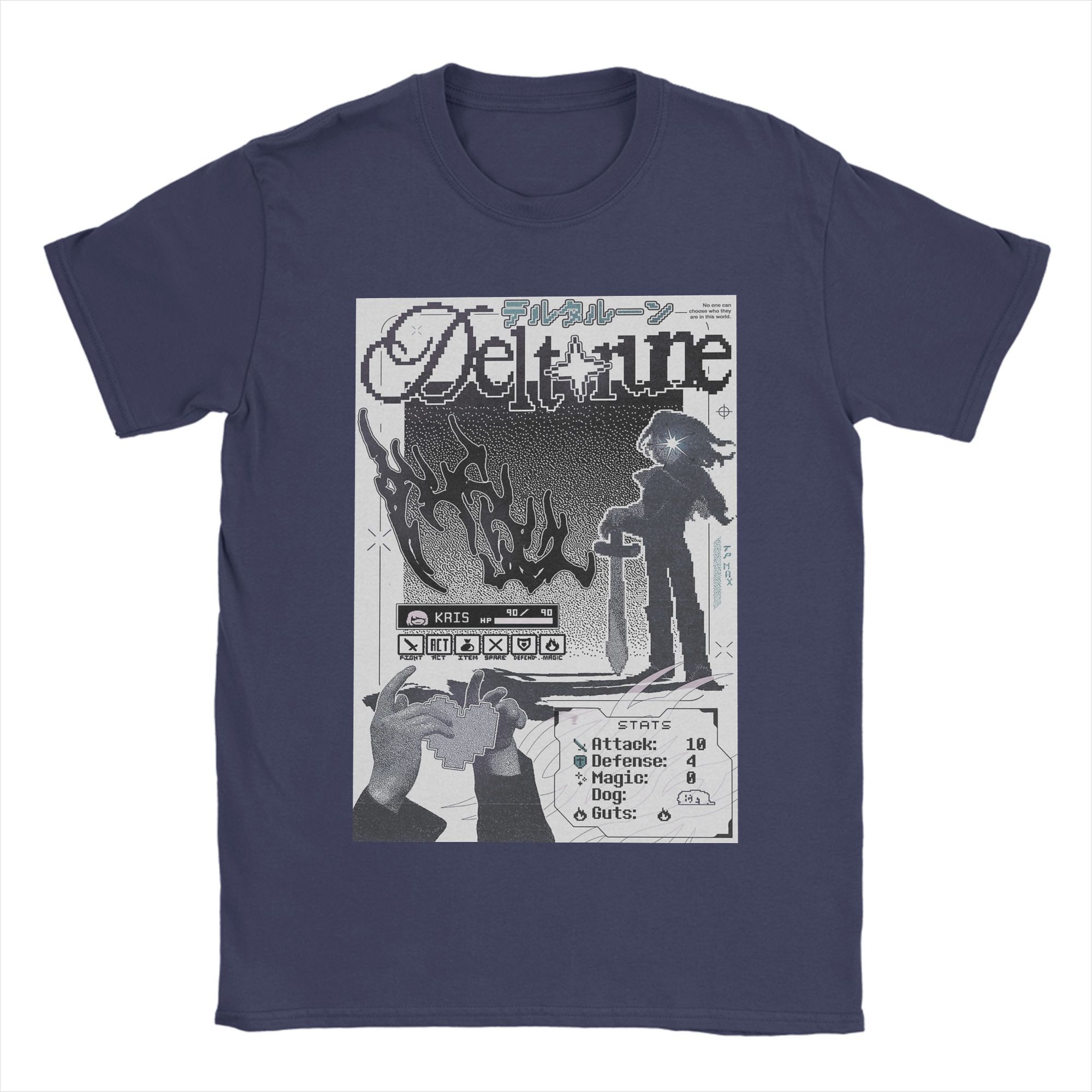 

Deltarune T Shirt Men s Cotton Cool T-Shirt Crewneck Tees Short Sleeve Clothes Unique 4XL