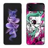Witch Girl And Cat Case for Samsung Galaxy Z Flip 6 Flip 5 4 3 5G Black Cell Phone Cover Z Flip 5 Luxury PC Shell Coque